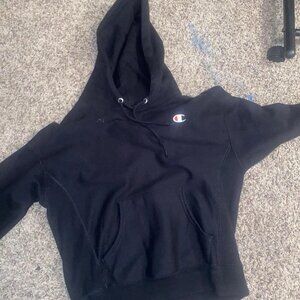Champion Black Reverse Weave Hoodie Small